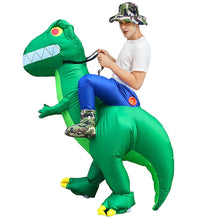 Load image into Gallery viewer, Inflatable Dinosaur Costume T-Rex Dino Rider Outfit Halloween Cosplay Blow Up Costume For Kids and Adults