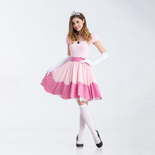 Load image into Gallery viewer, Womens Snow White as Princess Cosplay Pink Dress Costume With Handband and Gloves