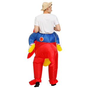 Inflatable Dinosaur Costume T-Rex Dino Rider Outfit Halloween Cosplay Blow Up Costume For Adults