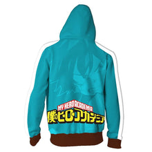 Load image into Gallery viewer, Mens My Hero Academia Printed Zippered Trainning Suit Hoodie Sweatshirt