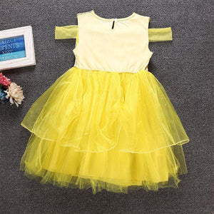 Kid's Beauty and the Beast Costume Princess Belle Costumes Yellow Dress With Accessories
