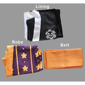 One Piece Costume Trafalgar Law Wano Country Cosplay Kimono Set For Mens Halloween Costumes