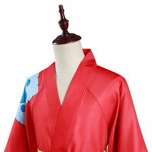 One Piece Costume Monkey D Luffy Wano Country Cosplay Kimono Set For Mens Halloween Costumes