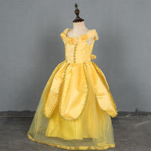 Load image into Gallery viewer, Kid&#39;s Beauty and the Beast Princess Belle Costumes Chiffon Dress With Accessories For Girls