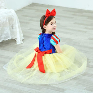 Princess Costume Snow White Summer Dress With Accessories For Girls Party