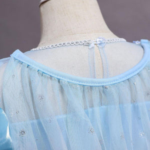 Costume Princess Elsa Cosplay Dress with Robe For Girls Birthday Party Dress With Accessories