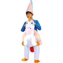 Load image into Gallery viewer, Inflatable Rainbow Tail Unicorn Cosplay Costume Halloween Christmas Party For Adults and Kids