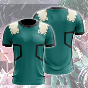 Mens Boku No Hero AcademiaMy Hero Academia Printed Trainning Suit T-Shirt
