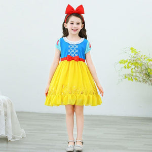 Princess Costume Snow White Summer Dress With Accessories For Toddler Girls Party