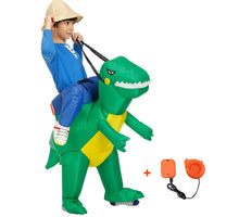 Load image into Gallery viewer, Inflatable Dinosaur Costume T-Rex Dino Rider Outfit Halloween Cosplay Blow Up Costume For Kids