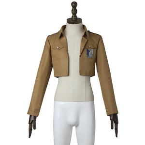 Mens Attack On Titan Costume Levi Ackerman Cosplay Battle Full Set Costume