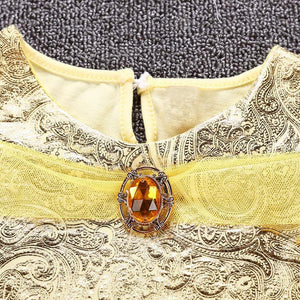 Kid's Beauty and the Beast Costume Princess Belle Costumes Yellow Dress With Accessories