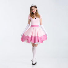Load image into Gallery viewer, Womens Snow White as Princess Cosplay Pink Dress Costume With Handband and Gloves