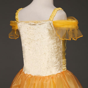 Kid's Beauty and the Beast Costume Princess Belle Costumes Yellow Dress With Accessories