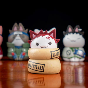 8Pcs 7cm Cat Cosplay Naruto Figure Naruto Itachi Sasuke Sakura Kakashi Cute Chibi Toys