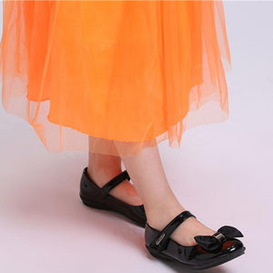 Girls Witch Costume Dress Halloween Witch Cosplay Pumpkin Dress with Witch Hat