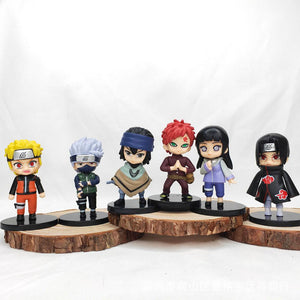 12Pcs 6cm Cute Chibi Naruto Figure Naruto Itachi Gaara Kakashi Sasuke Figure Toys