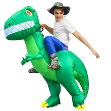 Load image into Gallery viewer, Inflatable Dinosaur Costume T-Rex Dino Rider Outfit Halloween Cosplay Blow Up Costume For Kids and Adults