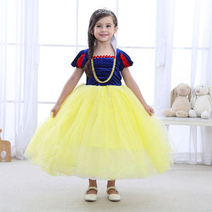 High Quality Princess Costume Snow White Dress With Accessories For Girls Party