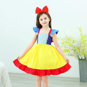Princess Costume Snow White Summer Dress With Accessories For Girls Party