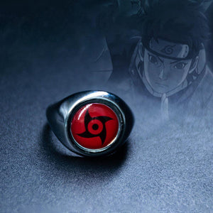 10PCS Naruto Accessories Uchiha Clan All Sharingan Printed Rings With Box