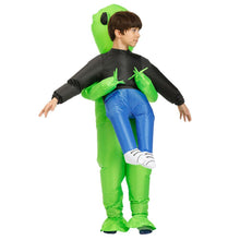 Load image into Gallery viewer, Green Alien Inflatable Cosplay Costume Funny Blow Up Suit Halloween party For Adults and Kids