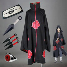 Load image into Gallery viewer, 5PCS Naruto Akatsuki Uchiha Itachi Cosplay Cloak Set For Men and Kids