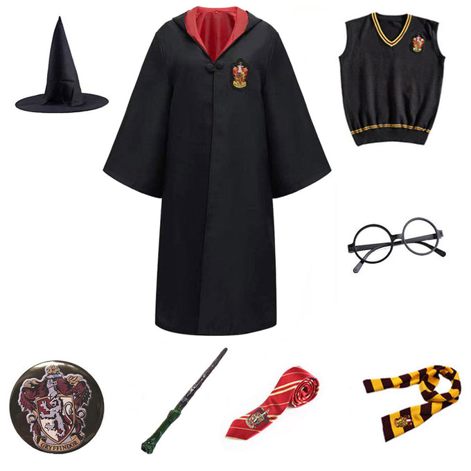 8PCS Harry Potter Cosplay Costume Robe For Kids And Adults