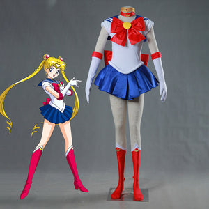 Sailor Moon Costume Sailor Moon Tsukino Usagi Cosplay Full Fight Sets For Women and Kids